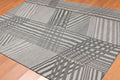 5'4" x 7'8" Hand Woven 100% Wool Flatweave Area Rug Contemporary Gray-0