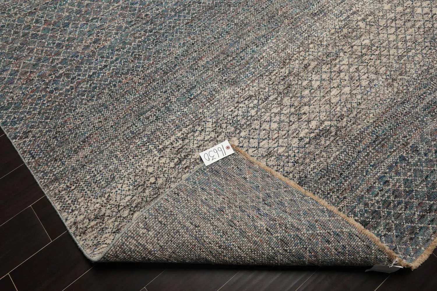 8' x 10' Hand Knotted 100% Wool Modern Oriental Area Rug Ivory, Blue, Aqua-4