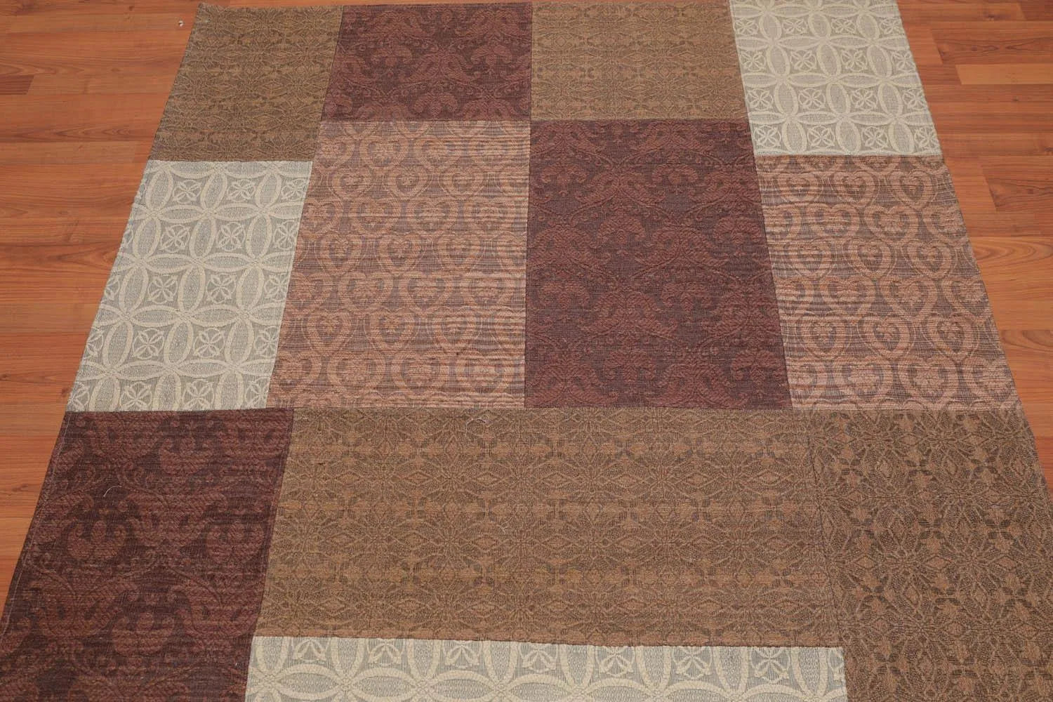 5'x7' Handmade Polypropylene  Oriental Area Rug Brown, Beige Color-2